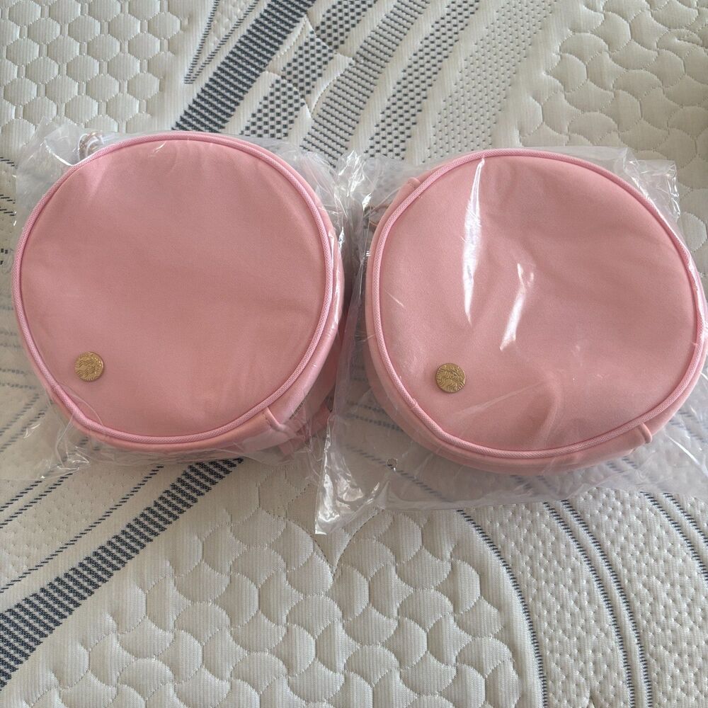 Lot of 2 Starbucks Pink Round Crossbody Belt Bag Strawberry Series Limited
